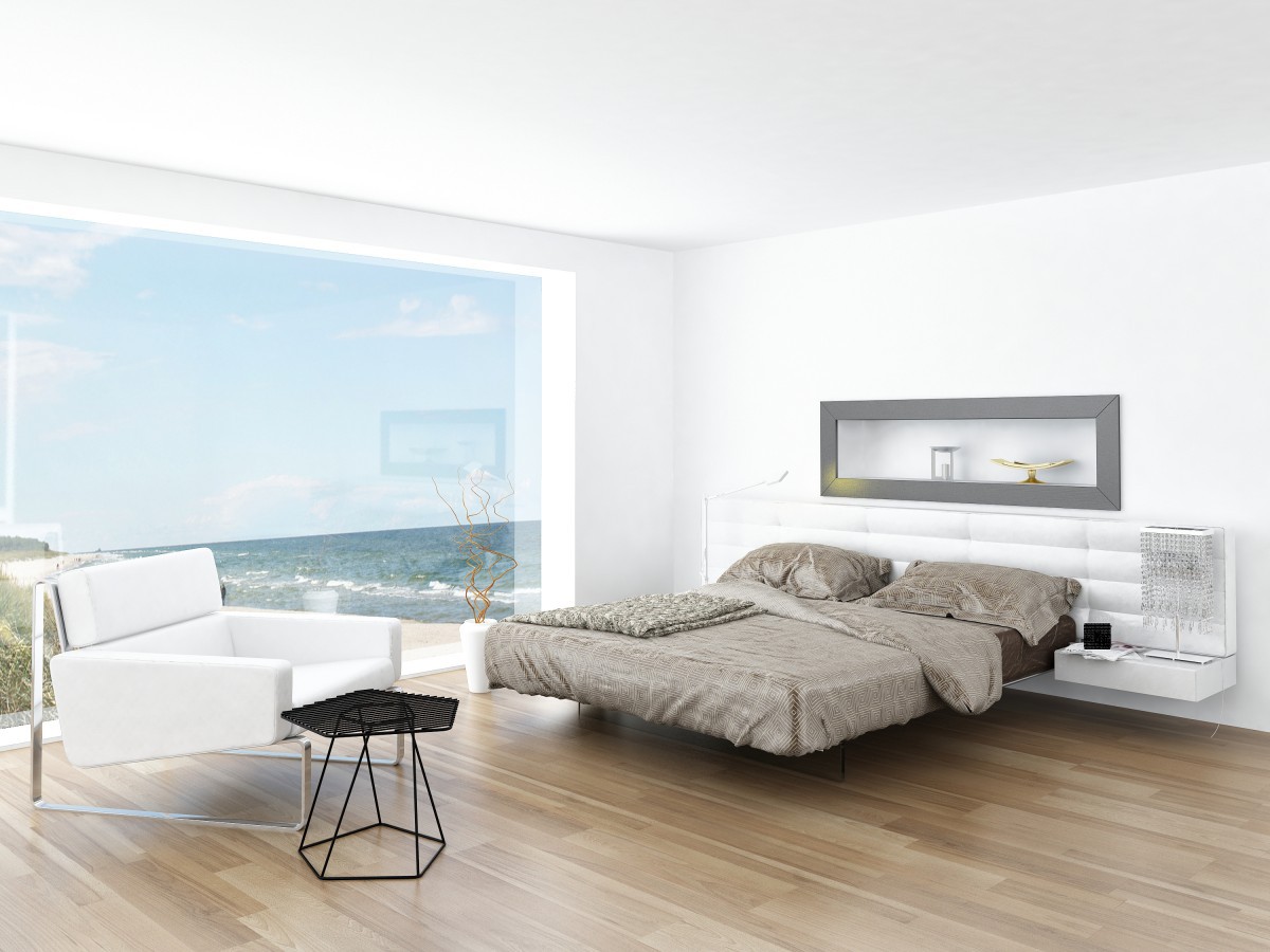 Modern Design Bedroom Interior with Seascape View - Jerky This! Beef Jerky
